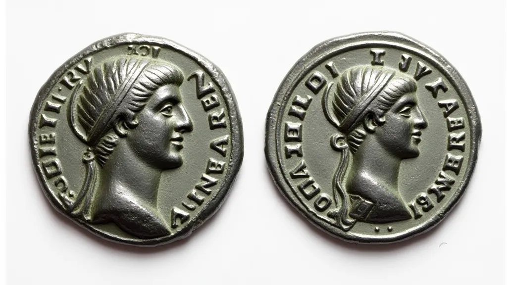 Comparison of Aureus and Solidus coin sizes