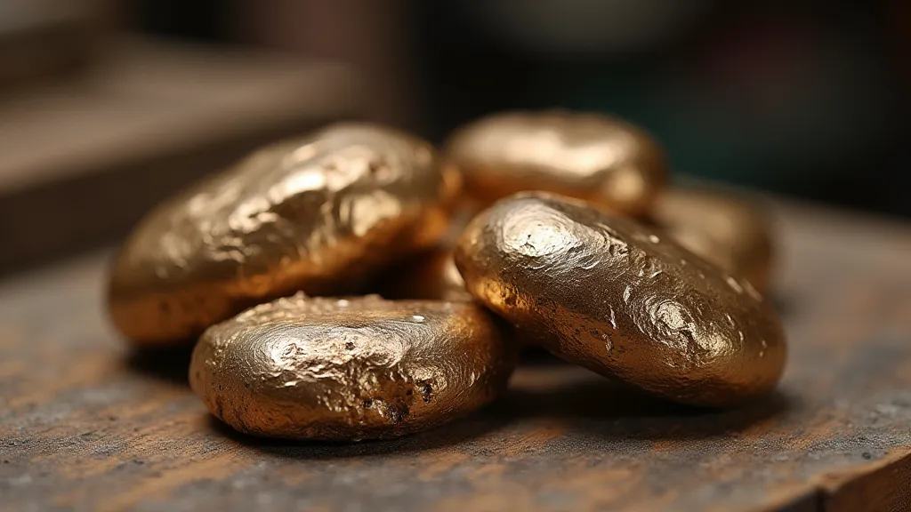 Raw bronze and lead metals