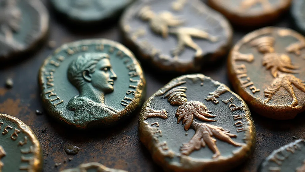 Collection of coin replicas with various patina tones
