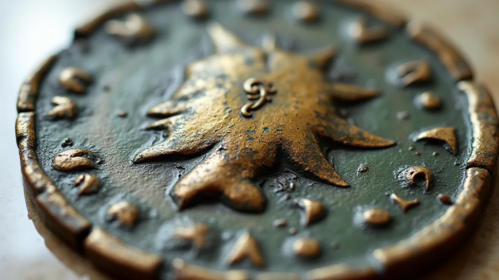 Roman coin replica being polished
