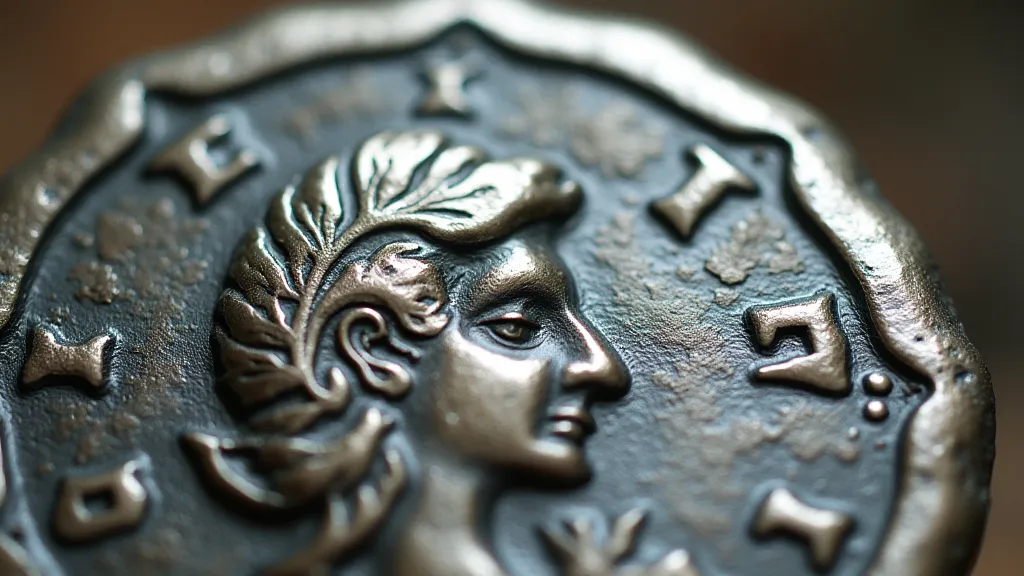Genuine Roman silver denarius showing rim detail