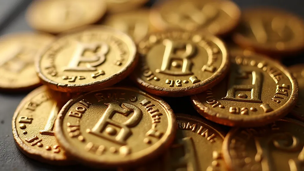 Stack of Roman gold coin replicas