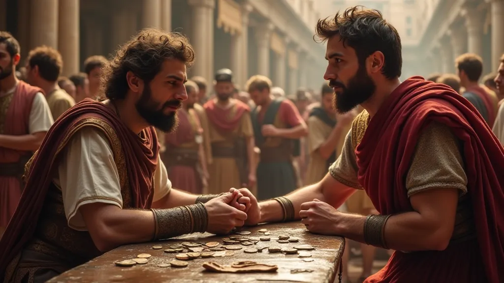 Roman Merchant and Coins