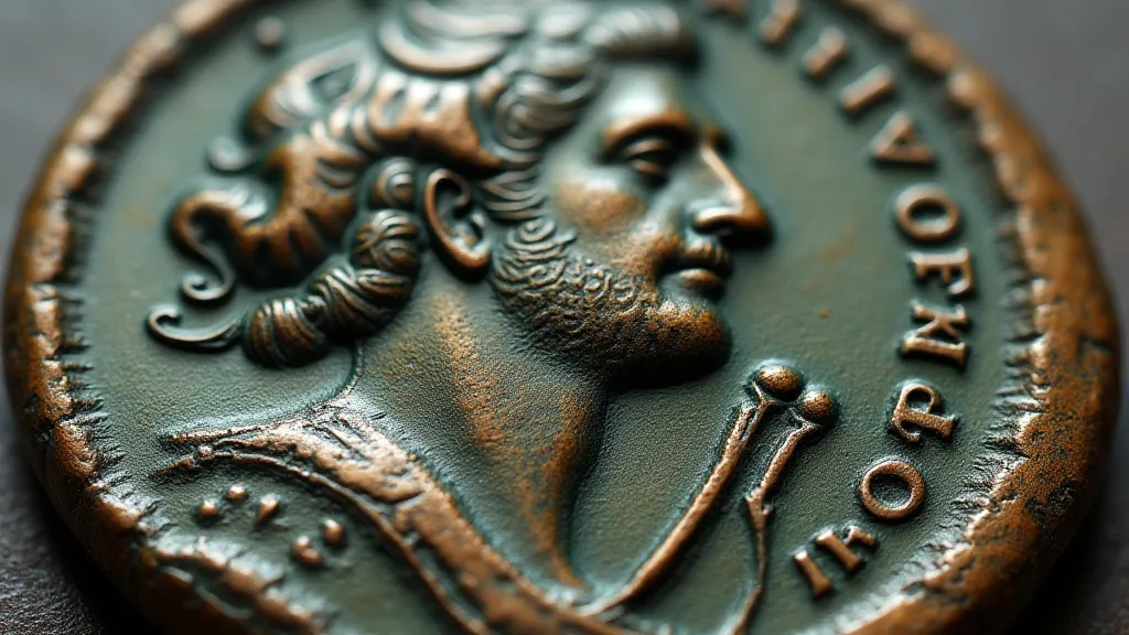 Roman Sestertius portrait detail
