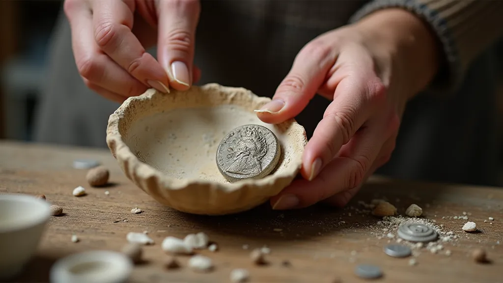 Removing the ceramic shell from a replica