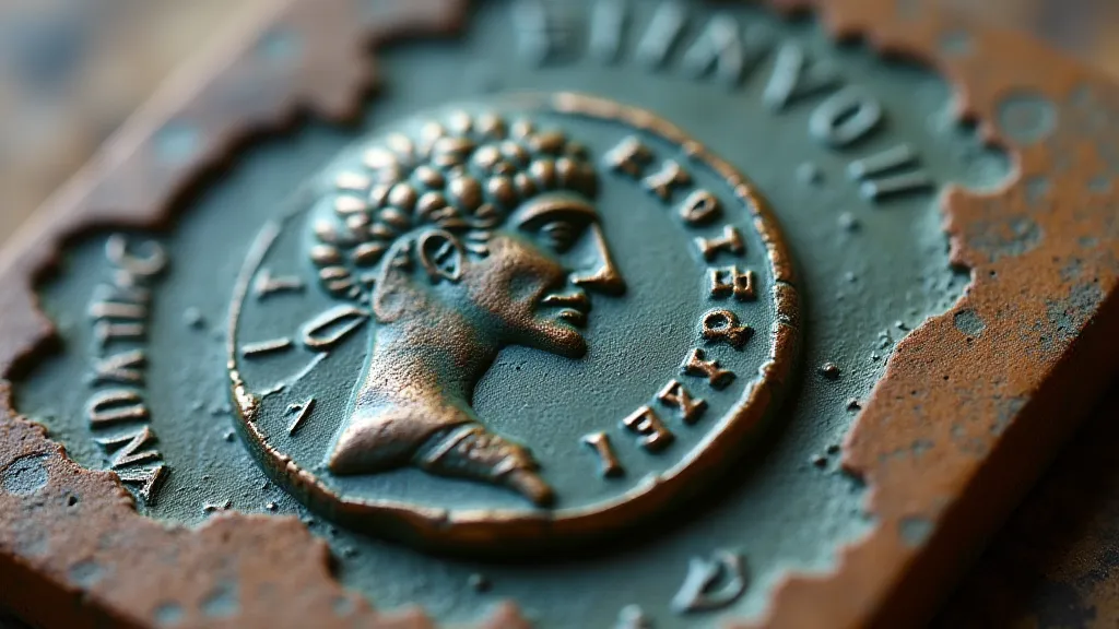 Silicone coin mold with detailed emperor portrait