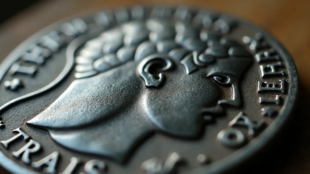 Pewter replica of a Roman denarius of Trajan