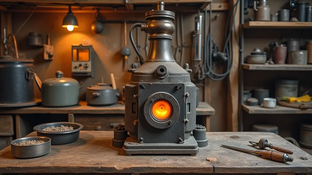Beginner's metal casting workbench setup.